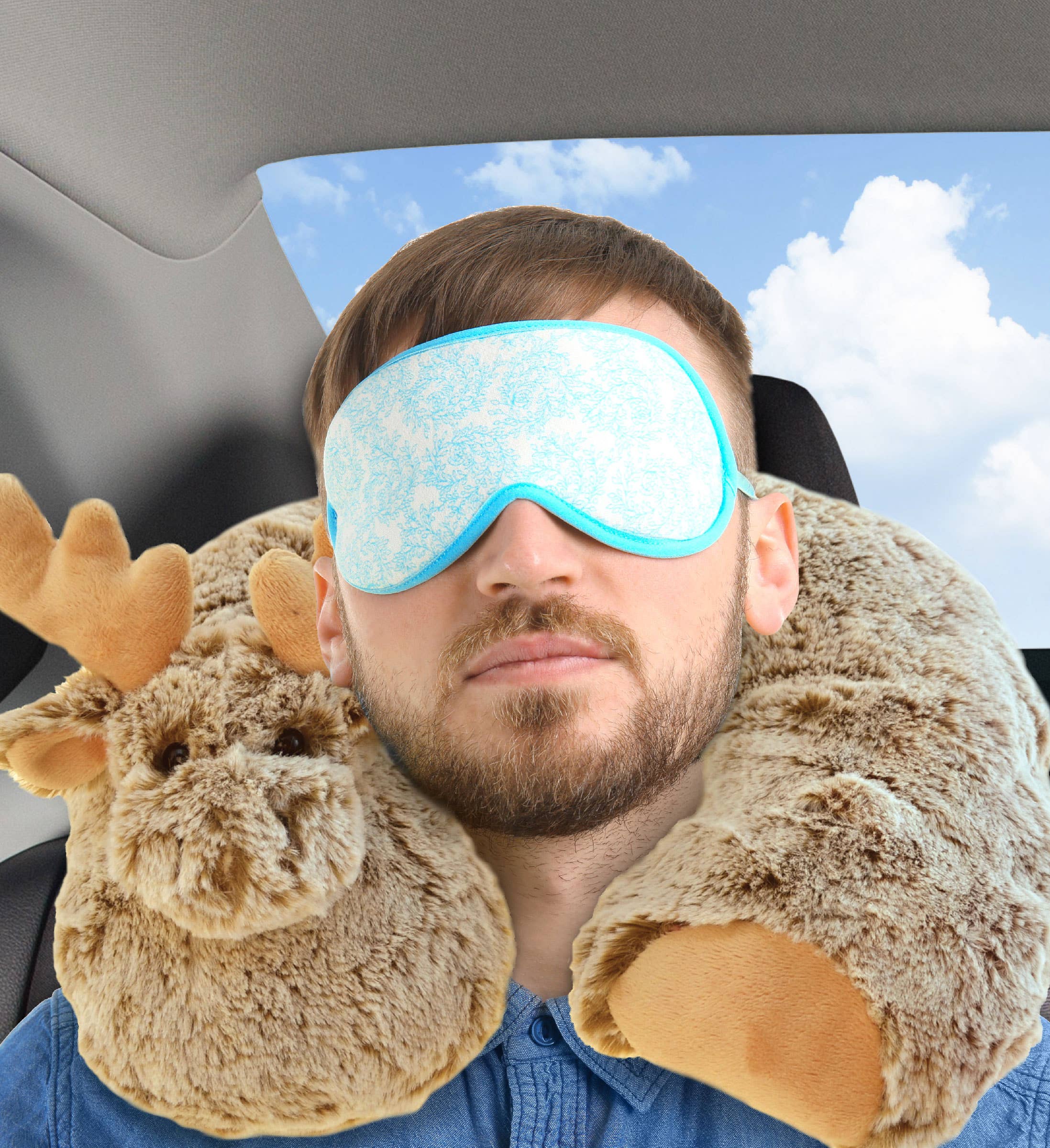 Cota Global - Wholesale Stuffed/Plush Toy - Kids & Baby - Super-Soft Plush Neck Pillow - Moose4