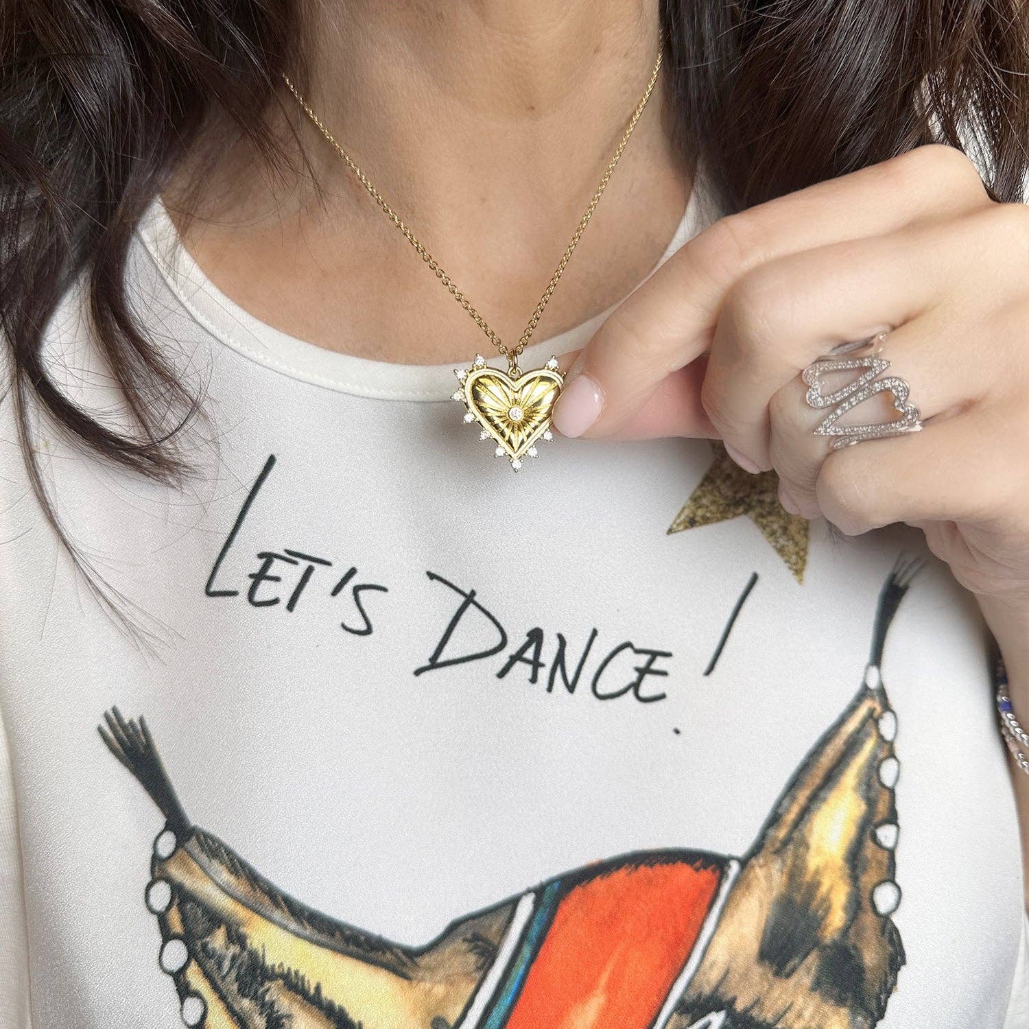 Love, Lisa - Wholesale Pendant/Charm Necklace - Sarah Starburst Heart Necklace4