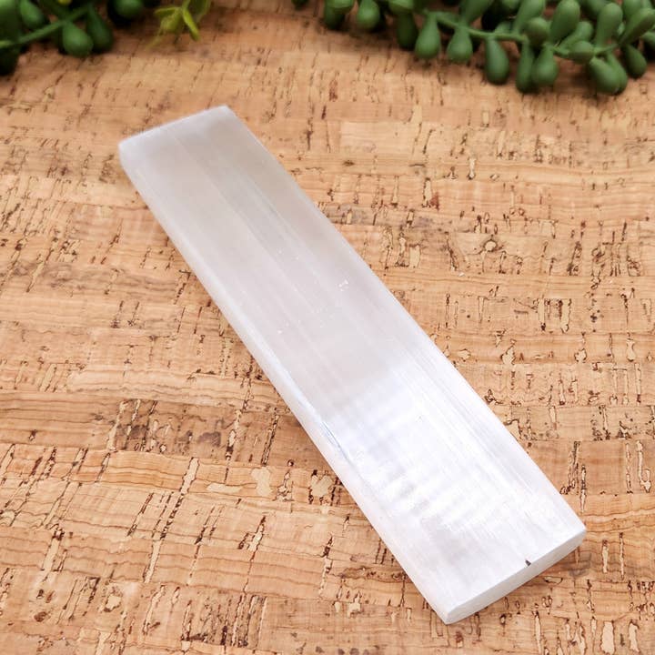 Meraki Gemstones - Wholesale Spiritual Stone/Crystal - Selenite Charging Bar/Plate - Plain - Approx. 16cm Long