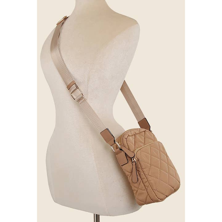 Anarchy Street - Wholesale Crossbody Bag - Women's - Quilted Rectangle Nylon Crossbody Bag