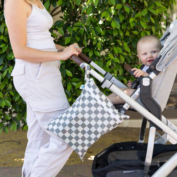 Bumkins - Wholesale Wet Bag - Kids & Baby - Wet/Dry Bag: Charcoal Check1