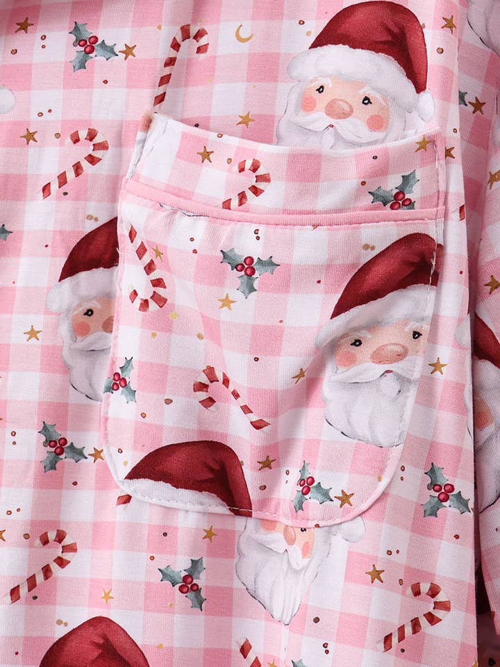 Mom & Co. - Wholesale Sleepwear Set - Women's - Pink santa claus bamboo mom pajamas set3