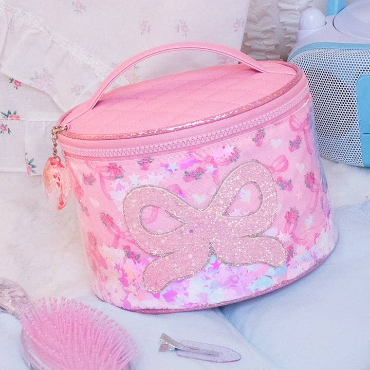 Bolsa Glam Redonda con Lazo Floral de Confeti para venta al por mayor de OMG Accessories