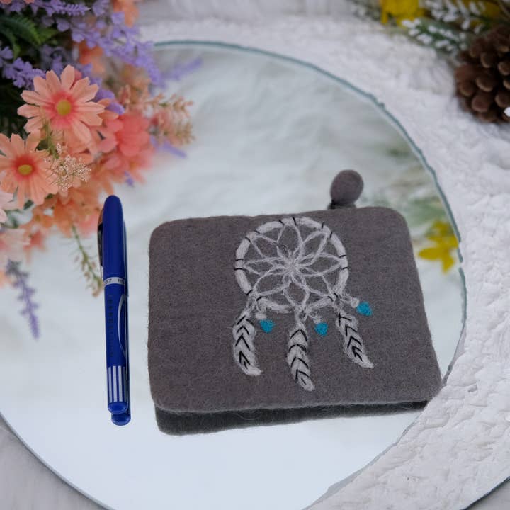Karma Nepal Crafts - Wholesale Coin Purse - Women's - Handmade Felted Dreamcatcher Purse6