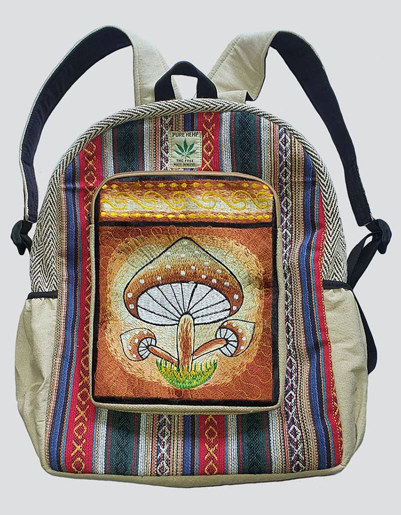 Kathmandu Imports - Wholesale Backpack - Unisex - Shroom Print Backpack (CODE-544)