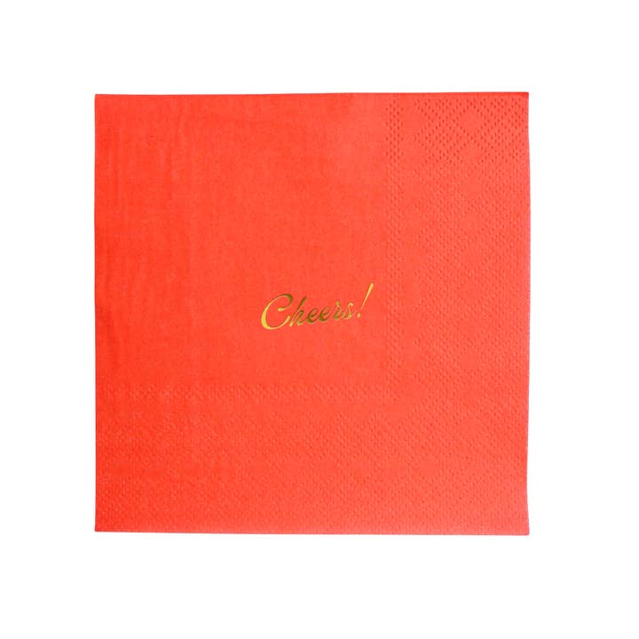 Cheers! Cocktail Napkin for wholesale by Emergency Confetti