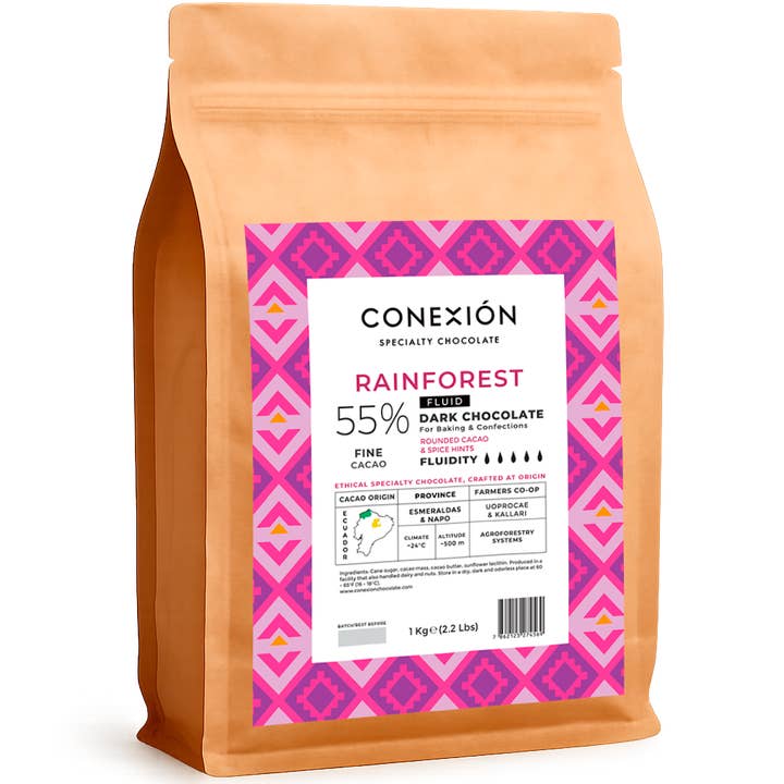 Rainforest 55% Fluid for wholesale by Conexión Chocolate