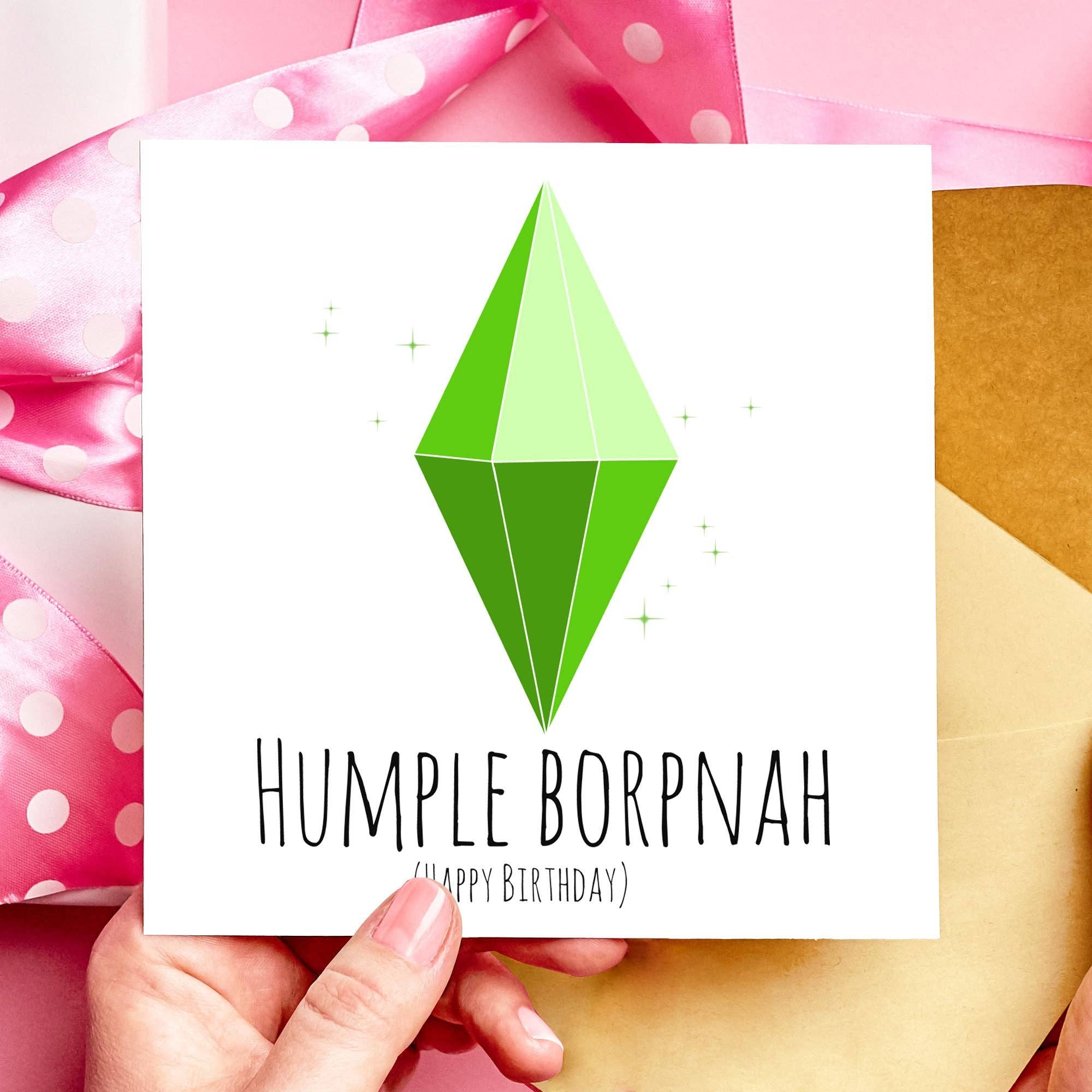 Resplendent Aurora - Wholesale Birthday Card - Humple Borpnah Sims Happy Birthday Card