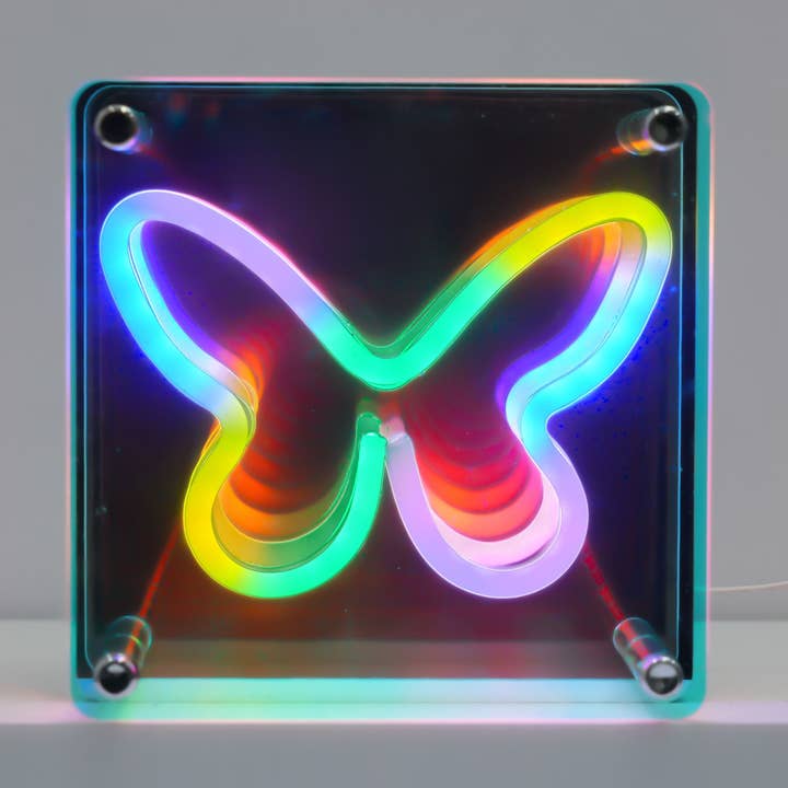 Neon Art Infinity Lights Wall & Desk Sign-Butterfly for wholesale by Trend Tech Brands