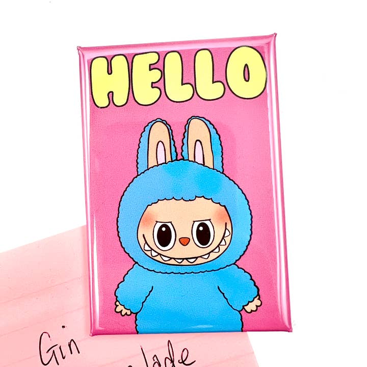 Cute Hello Monster Fridge Magnet for wholesale by Bite Your Granny