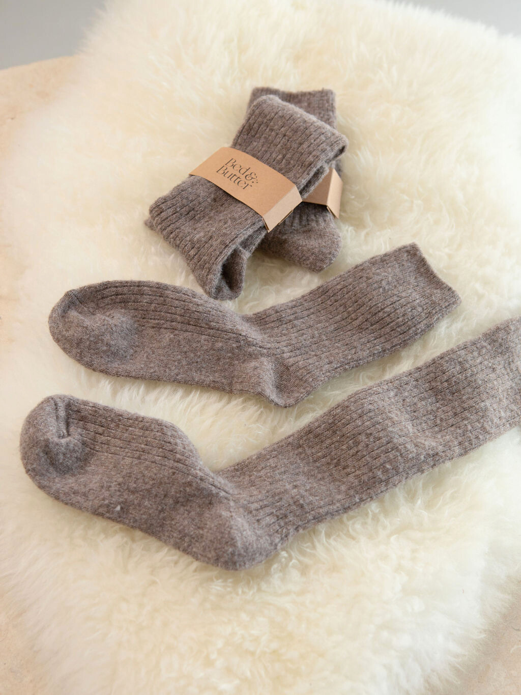 Bed & Butter - Wholesale Socks - Women's - The Comfiest Socks - Knee High - Light Choccy0