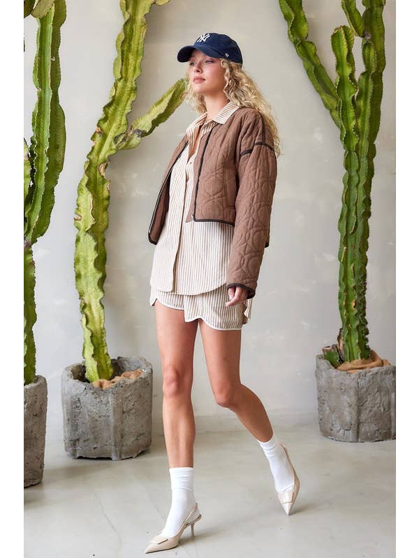 ILLA ILLA - Wholesale Jacket – Women's - Quilted Contrast Binding Jacket10