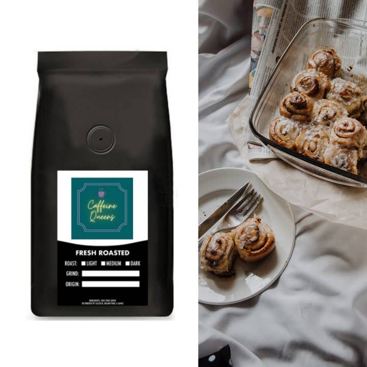 Cinnabun Coffee for wholesale by Caffeine-Queens LLC