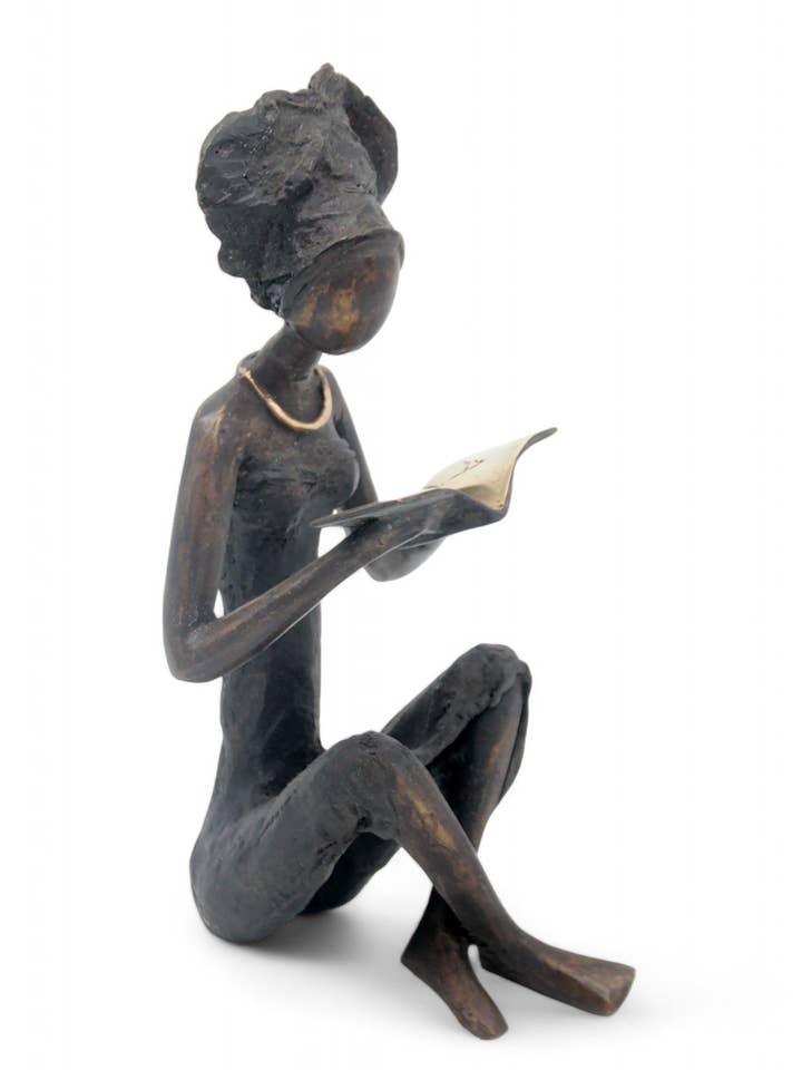 Bronzo seduto da posare 55 cm nero n°2 per la vendita all'ingrosso da parte di Lafi Bala