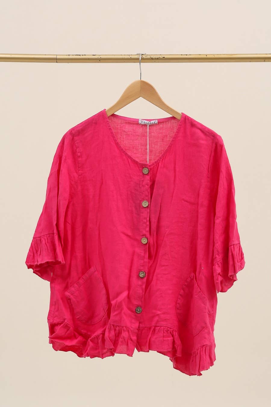 la maison des fibres naturelles - Wholesale Varsity/Baseball Jacket - Women's - Buttoned jacket 100% linen 163418