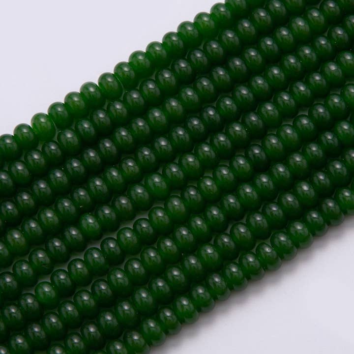 Brin de perles de gemme naturelle en aventurine verte 8mm en forme de rondelle | WA-033 pour la vente par Aim Eternal
