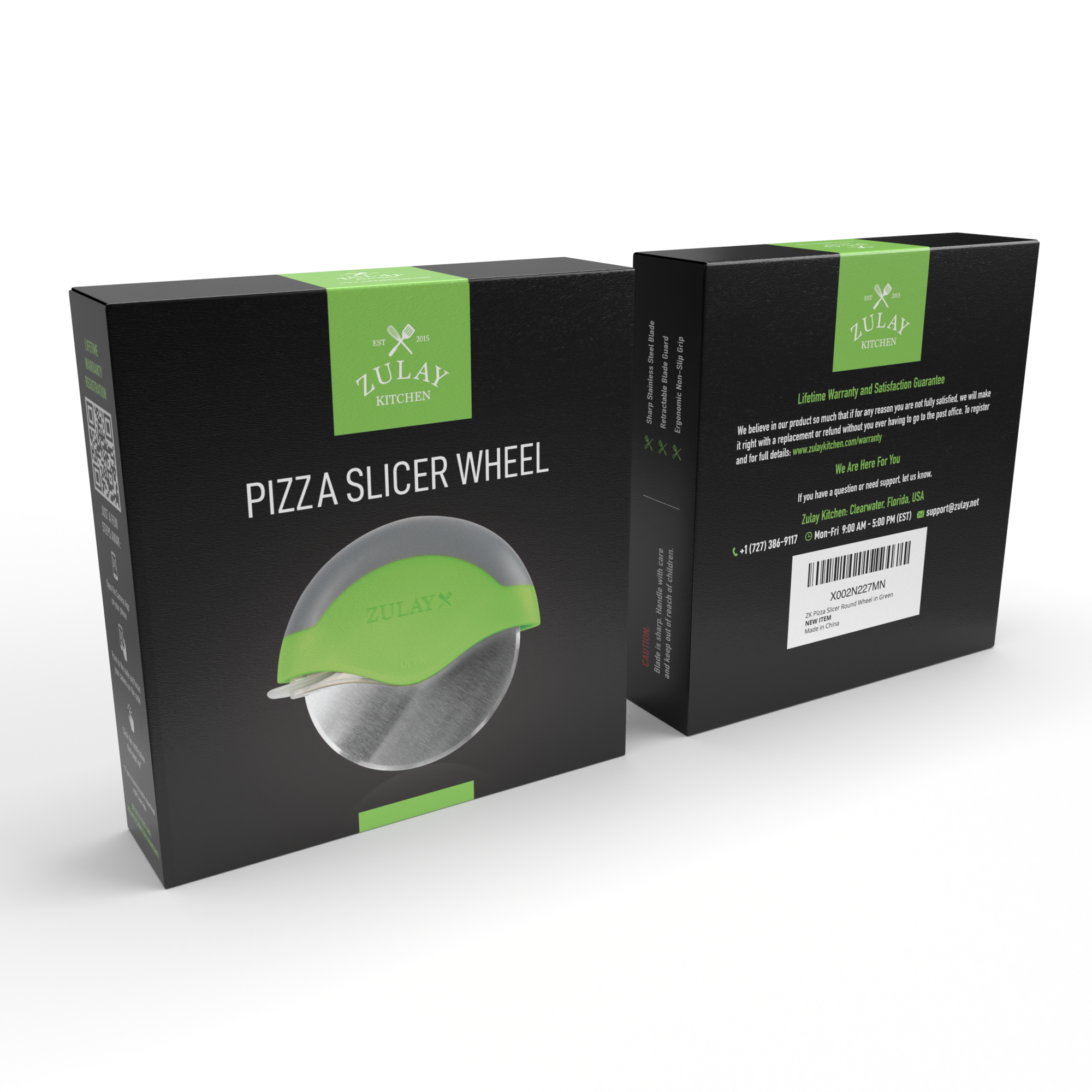 Zulay Kitchen - Vente Roulettes à pizza - Roue à pizza portative - Razor Sharp2