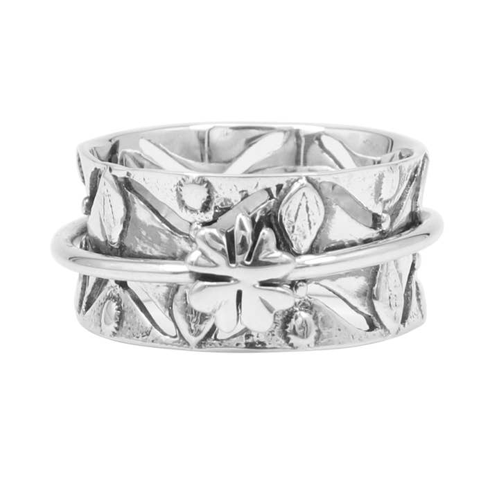 Spinner Ring 925 Silver: Handmade Fidget Meditation Jewelry for wholesale by Jay Jools