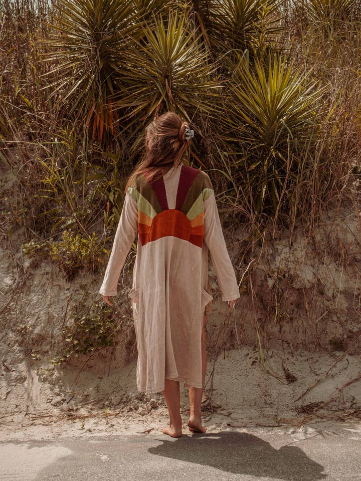 Gardenbelle Shop - Wholesale Cardigan - Women's - Sun Ray Cardigan, Cotton Earthy Hippie Boho Style Duster