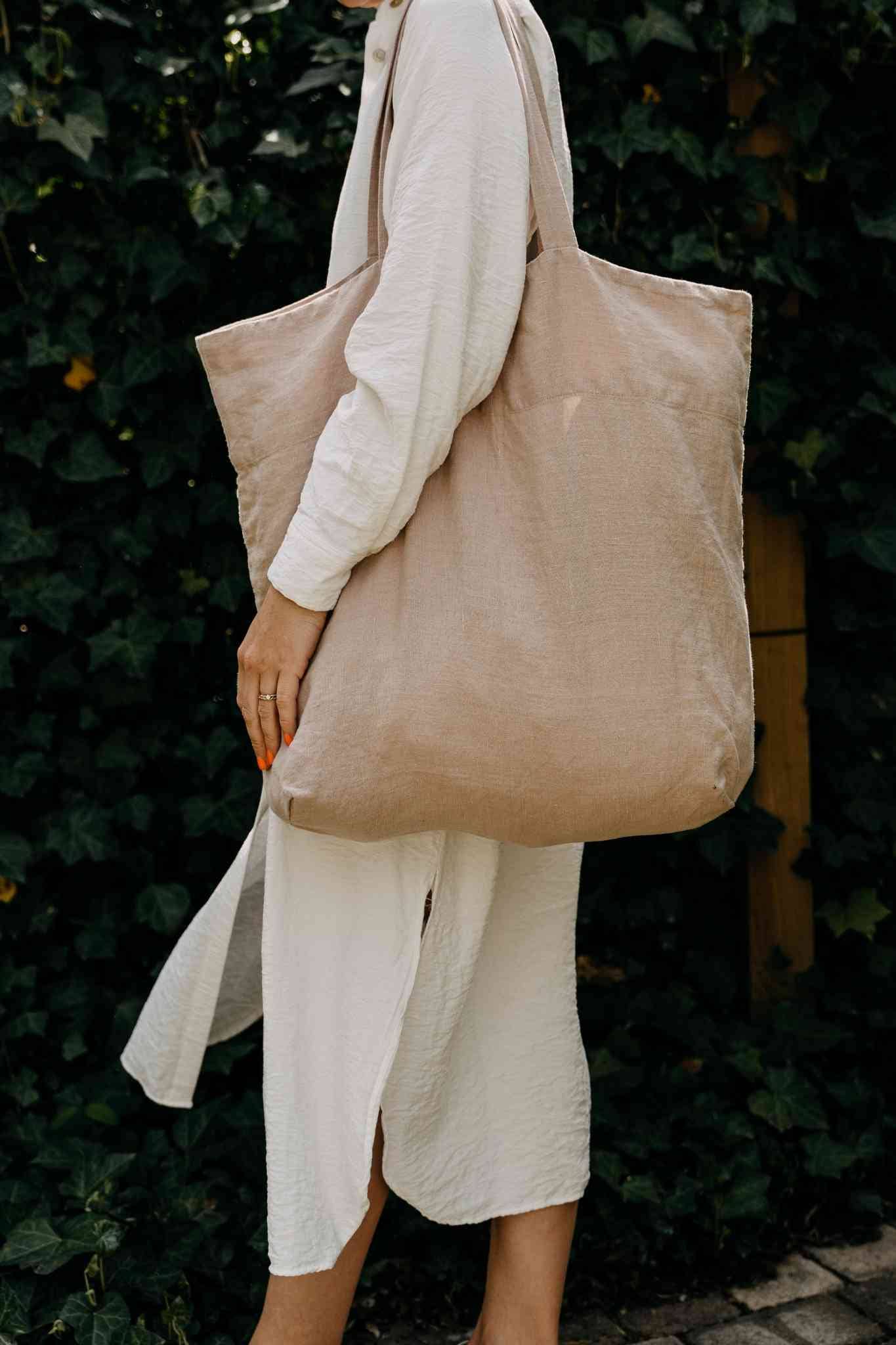 OMOM - Wholesale Tote Bag - Women's - OMOM Large Linen Tote Bag3