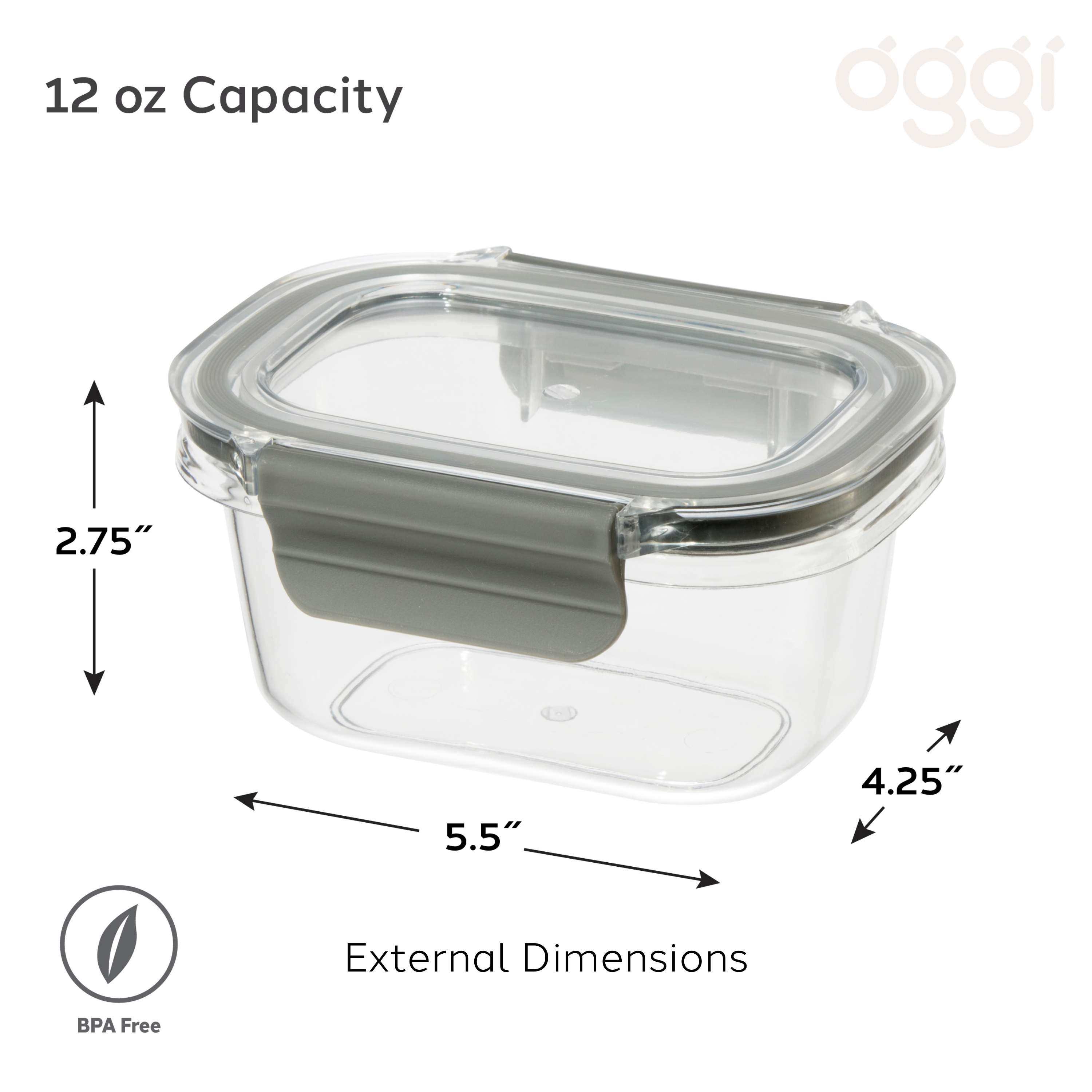 Oggi - Wholesale Food storage container - Food Storage  - Clarity Container Set of 2 (12oz / 350ml)5