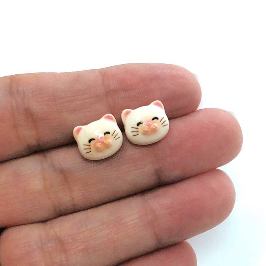 Pretty Smart - Vente Clous d'oreille - Clous d'oreilles en forme de chat, 10 mm8