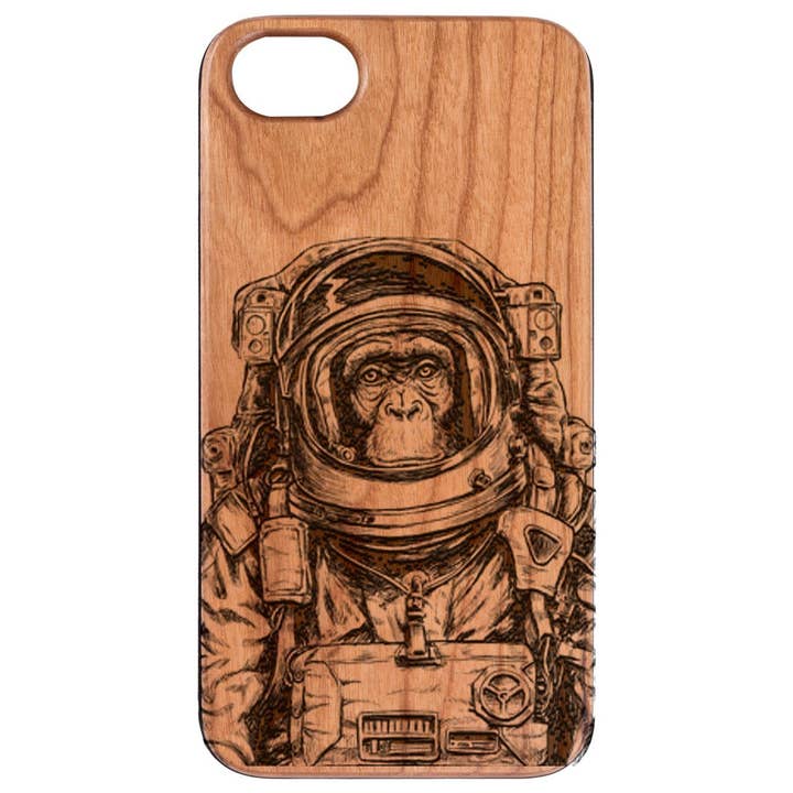 Kersenhout - Astronaut Monkey Gegraveerd voor wholesale door OTTO CASE