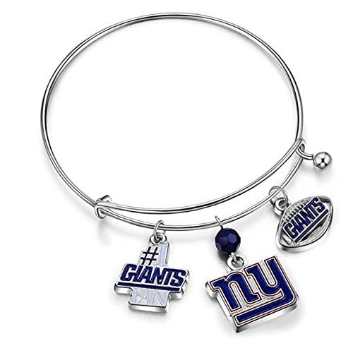 NFL New York Giants Three Charm Logo Bracelet for wholesale by Simran International