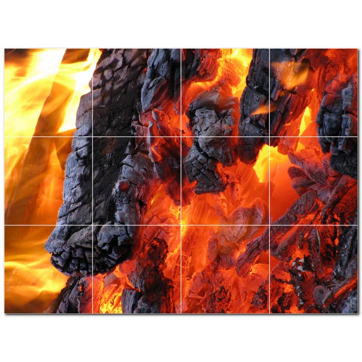 Fire Flame Ceramic Tile Ceramic Tile Mural PT500610 for wholesale by Picture-Tiles.com