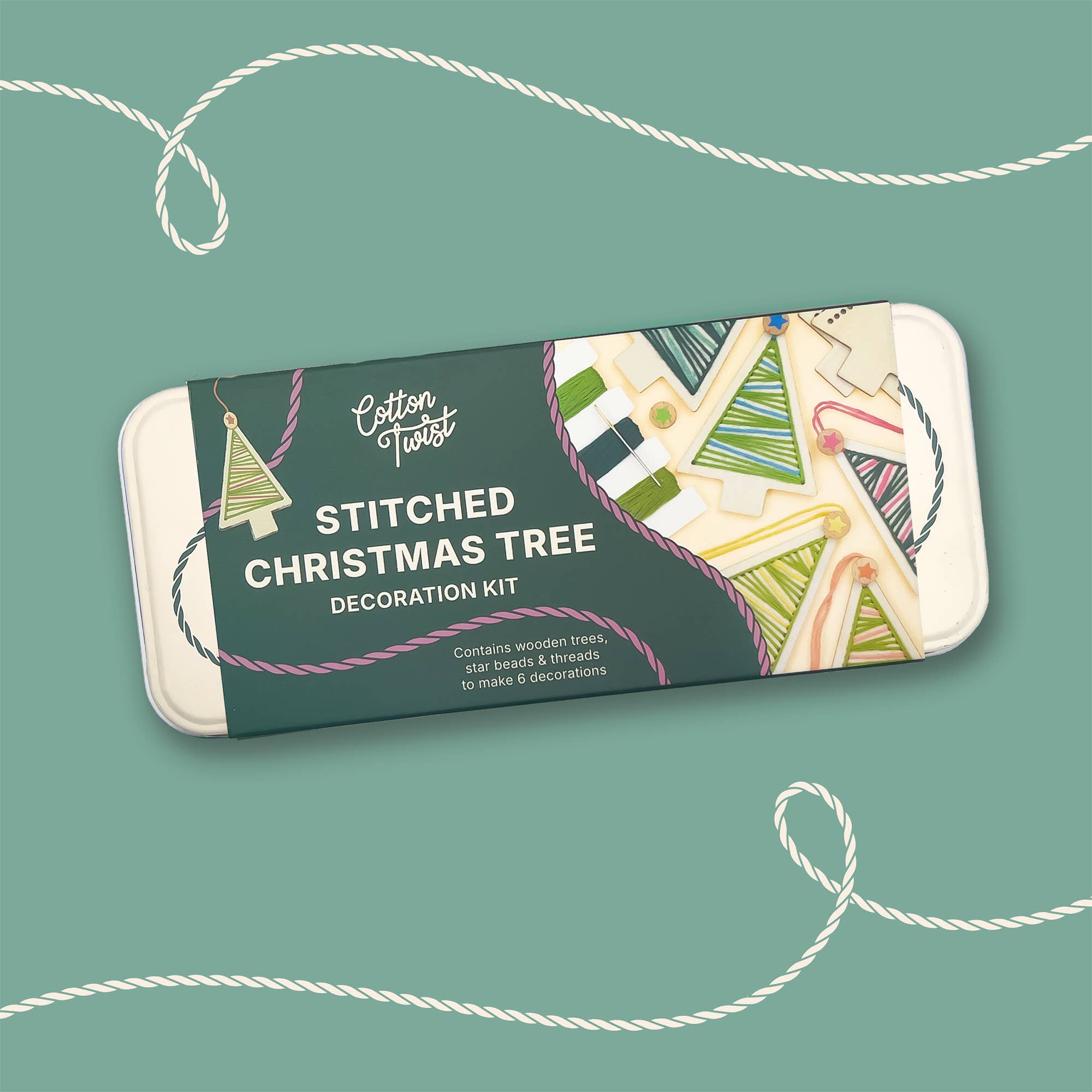 Cotton Twist (USA DUTIES PAID) - Wholesale DIY Craft Kit - Kids - Stitched Christmas Tree Decoration Kit2