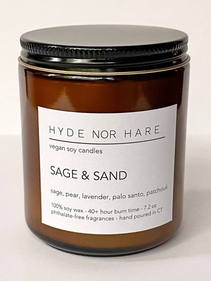 SAGE & SAND vegan soy candle for wholesale by HYDE NOR HARE