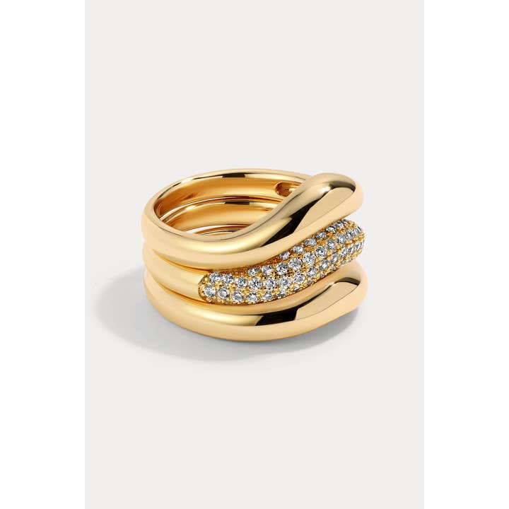 Lili Claspe - Wholesale Multi-Stone Ring - Armadillo Ring Set