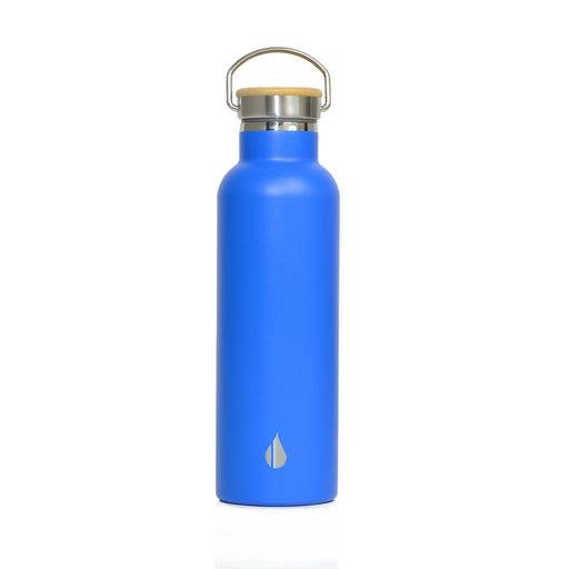 Elemental - Wholesale Water Bottle - Classic Insulated Bamboo Lid Bottle w/Handle 25oz - Azure Blue