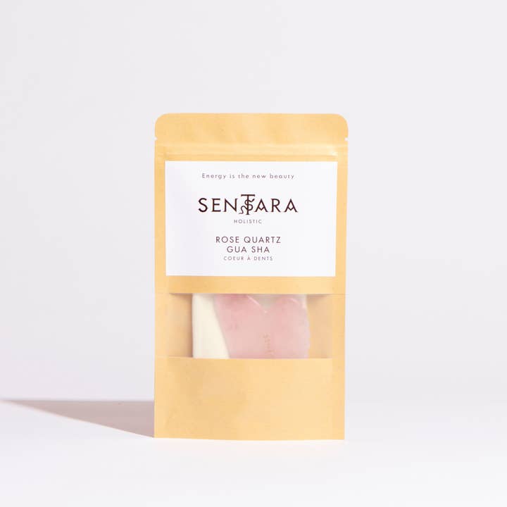 Sentara Holistic – Großhandel Gua-Sha-Tool – Gua Sha Herz mit Zähnen Rosenquarz - Massagewerkzeug