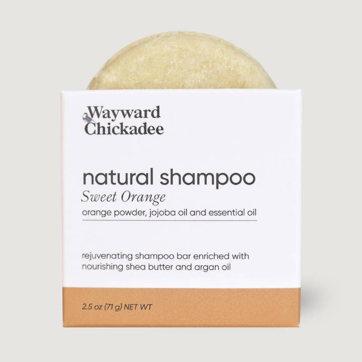 Sweet Orange Rejuvinating Solid Shampoo for wholesale by Wayward Chickadee