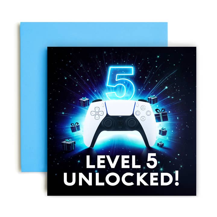 New Level Unlocked PS5 Controller Gamer Birthday Card and other Purchase wholesale pstr studio. Free returns & net 60 terms on Faire trending on Faire.