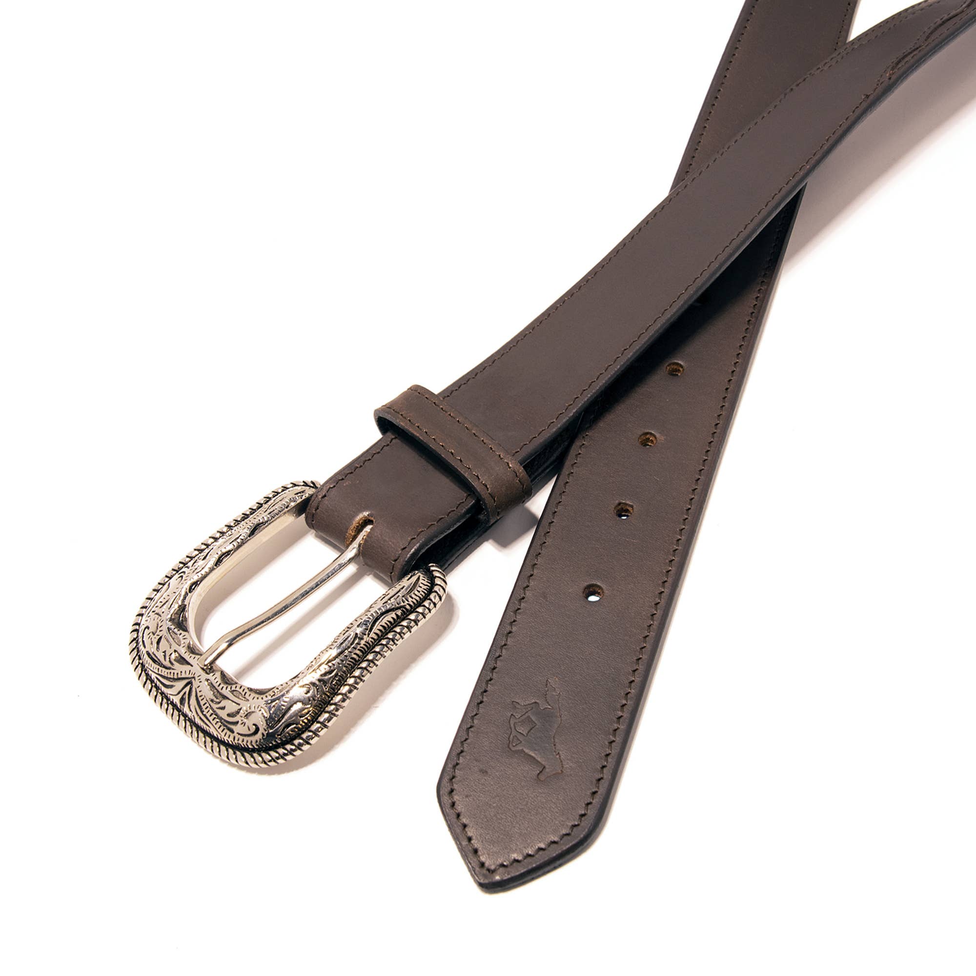 Western Express - Wholesale Belt - Unisex - Barbed Wire Top Grain Leather Belt7