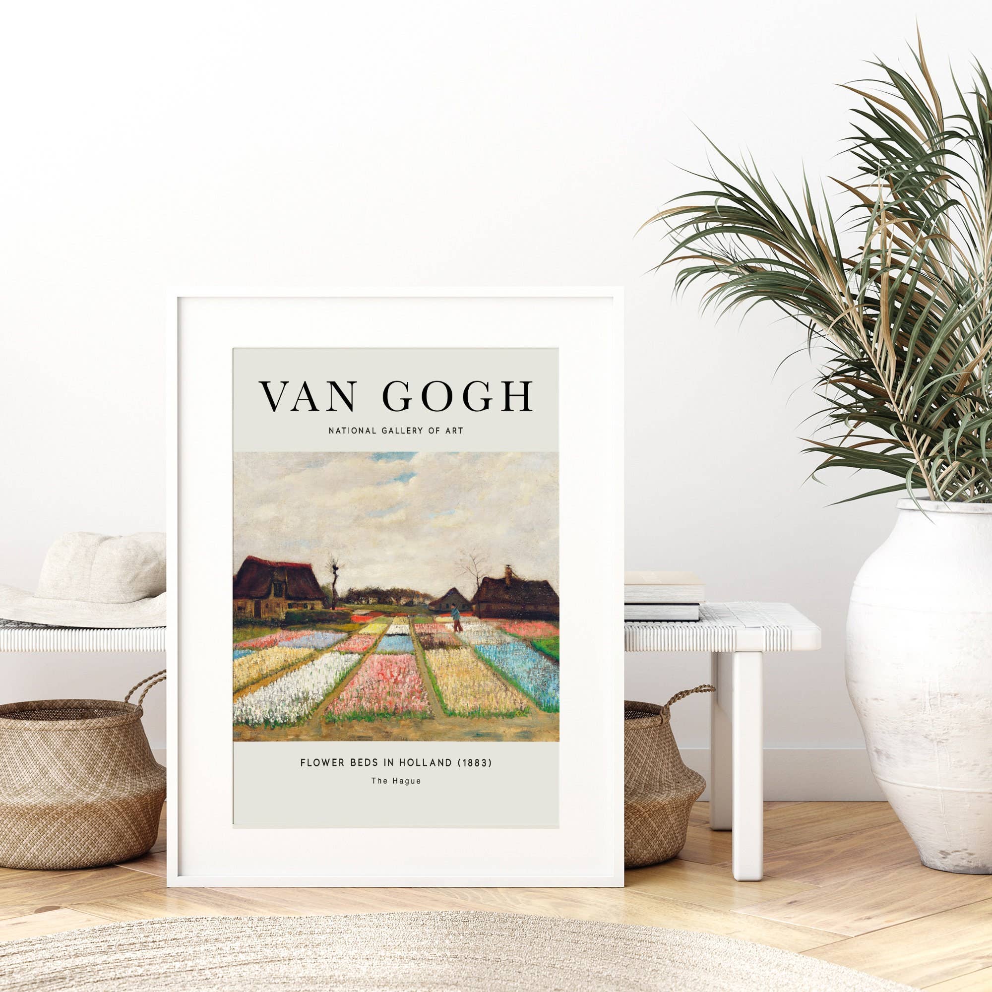 Sugar & Canvas - Wholesale Art Print - Van Gogh Flower Beds in Holland 1883 Bulb Fields Painting Art Print | Colorful Print, Van Gogh Print, Van Gogh Art, Exhibition Poster #V33