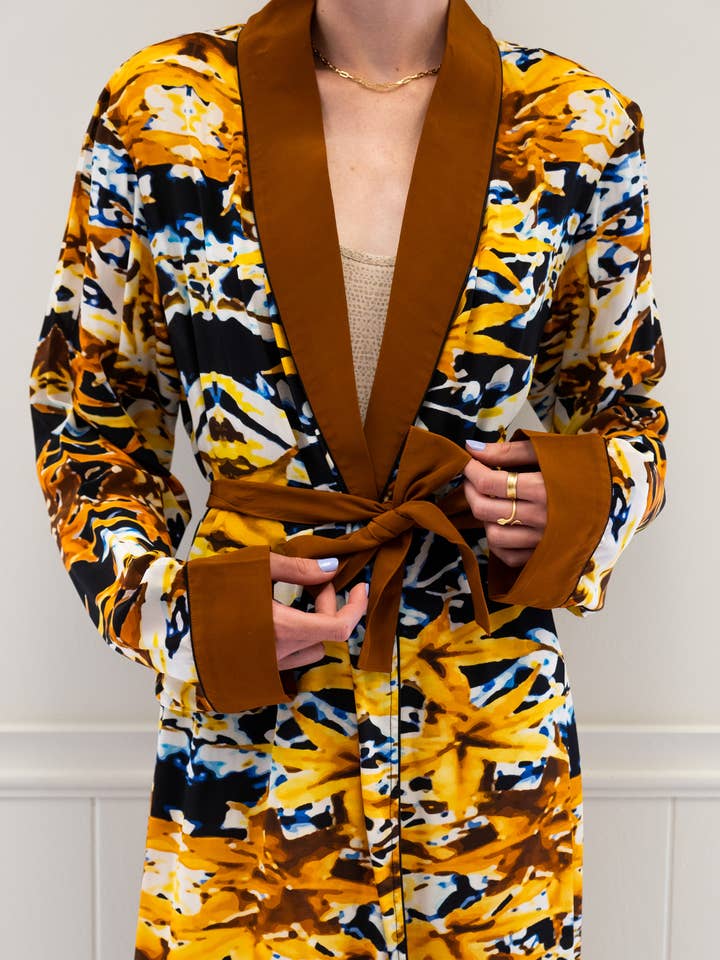 Accappatoio di lusso in acero autunnale all'ingrosso per il tuo