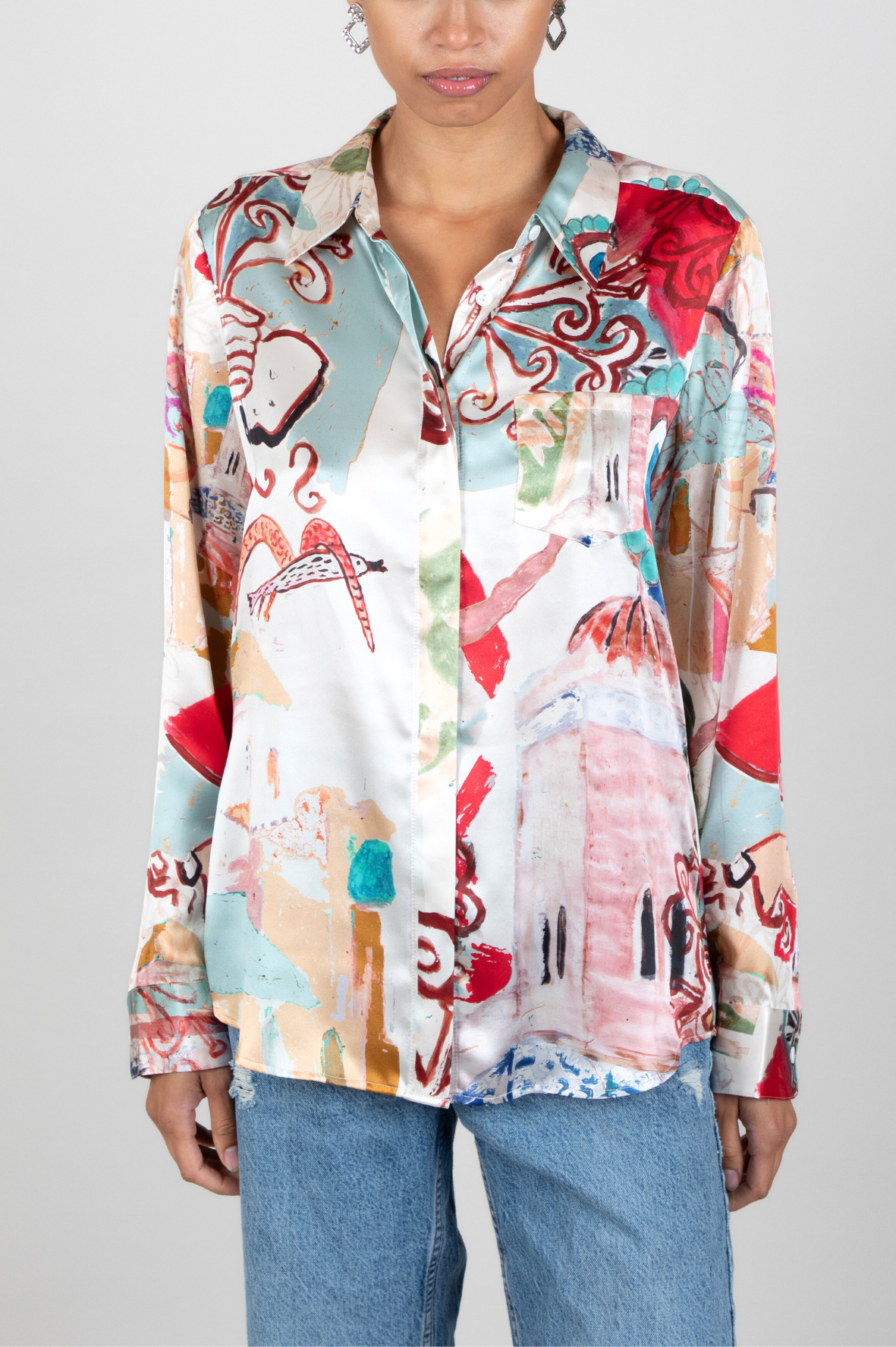 Jessica Russell Flint – wholesale Buttoned-down shirt – Women's – Classic Shirt / "Penelope"1