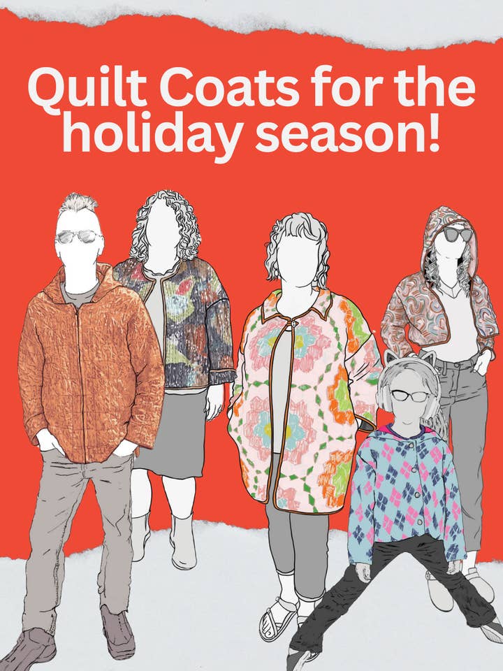 Online-only Quilt Coat Workshop for wholesale by Crinkle Dreams