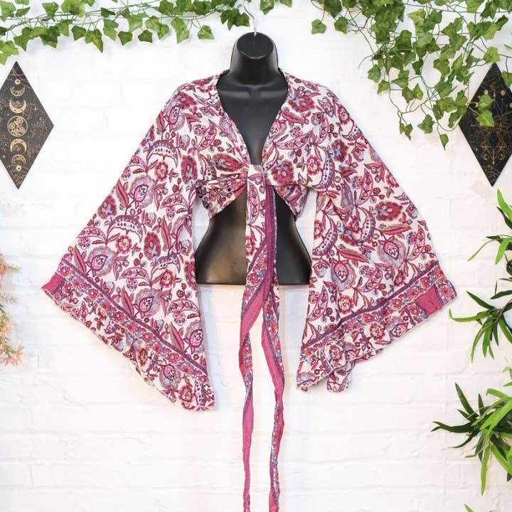 Bohemian Floral Wrap Top and other Purchase Wholesale saree blouse. Free Returns & Net 60 Terms on Faire trending on Faire.