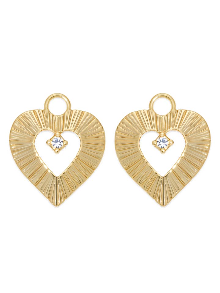 Heart Huggie Charms for wholesale by Loren Hope