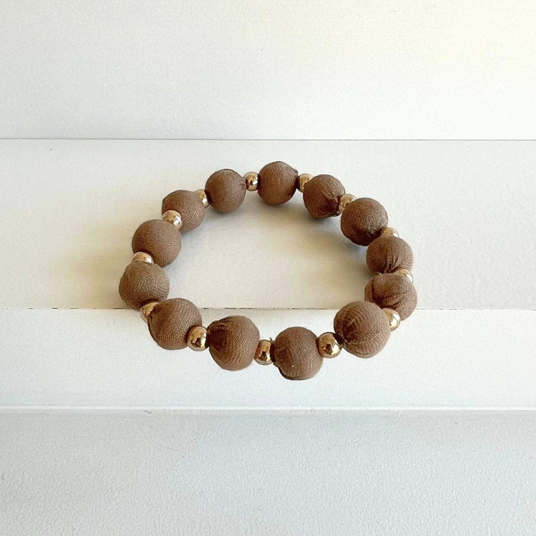 Humble Hilo - Vendita all'ingrosso Bracciale con perline - Bracciale Humble Hilo Sari Jewelry, con Perline di Tessuto e Perline Metalliche48