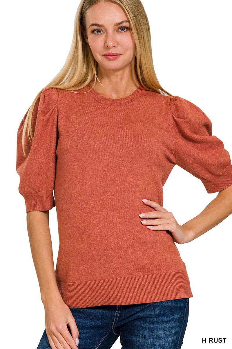 42POPS – Engroshandel Pullover - Dame – ,,.SI-25003 Viskosepufkortærmet Sweater15