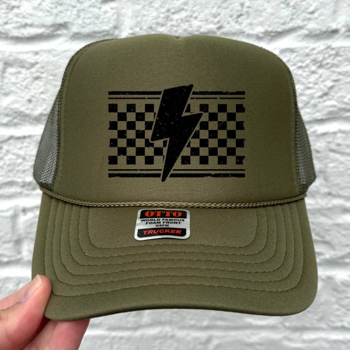Checker Bolt - Western Truckerhat for engroshandel hos Western Wholesale