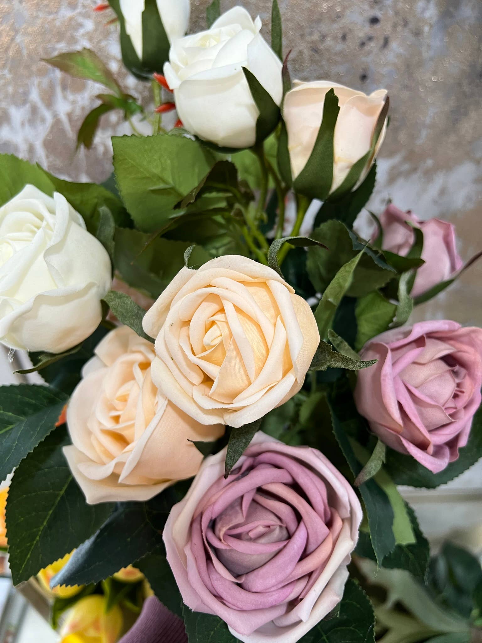 Angel Isabella - Wholesale Artificial Flowers - 24" Real Touch Rose-3 flowers5