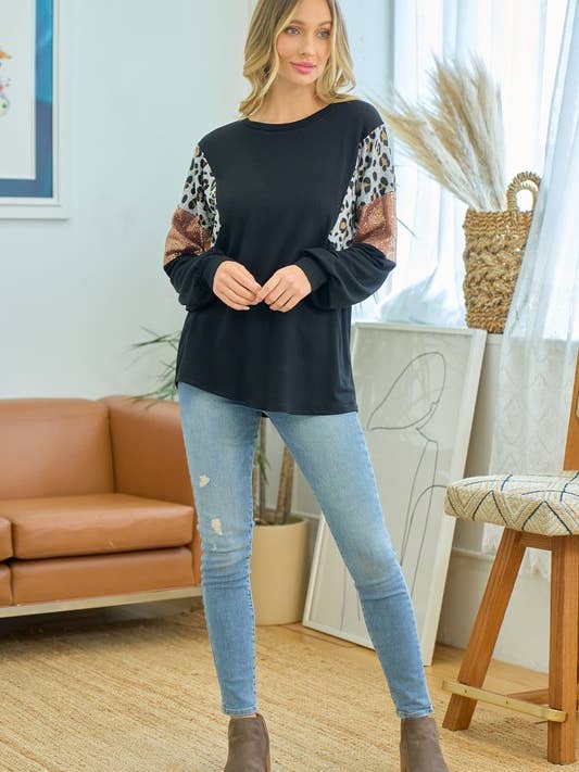 lovely melody - Wholesale Sweatshirt - Women's - LMT3461-Isabella color block sweatshirt6