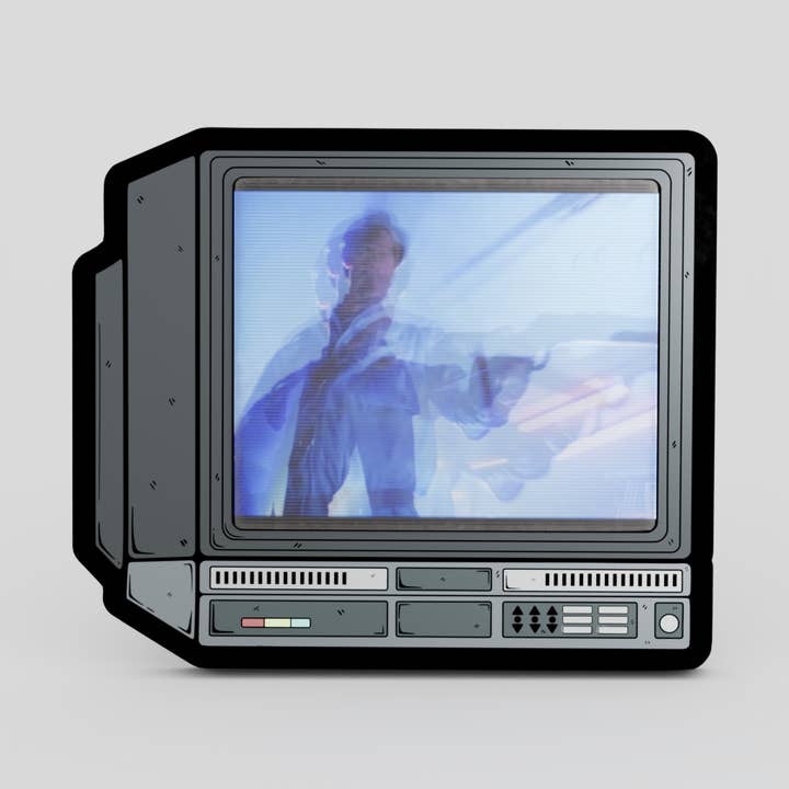 GoopyGoblins - Wholesale Lapel Pin/Button - 2.5" Lenticular Evil Dead CRTV Enamel Pin1