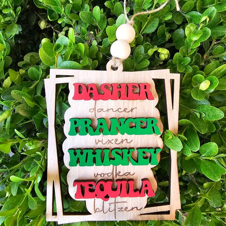 LB Personalized Design - Wholesale Ornament Set - Dasher Dancer Blitzen Funny Ornament